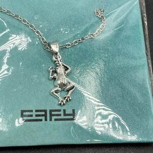 EFFY Silver Plated Frog Pendant Necklace New 18”